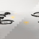 famlights | Deckenleuchte Ares in Schwarz E27 2-flammig