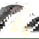 famlights | Deckenleuchte Felipe in Braun E27 3-flammig