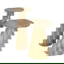 RINGO-Living Beistelltisch 2er Set Banu aus Akazienholz in Natur-hell