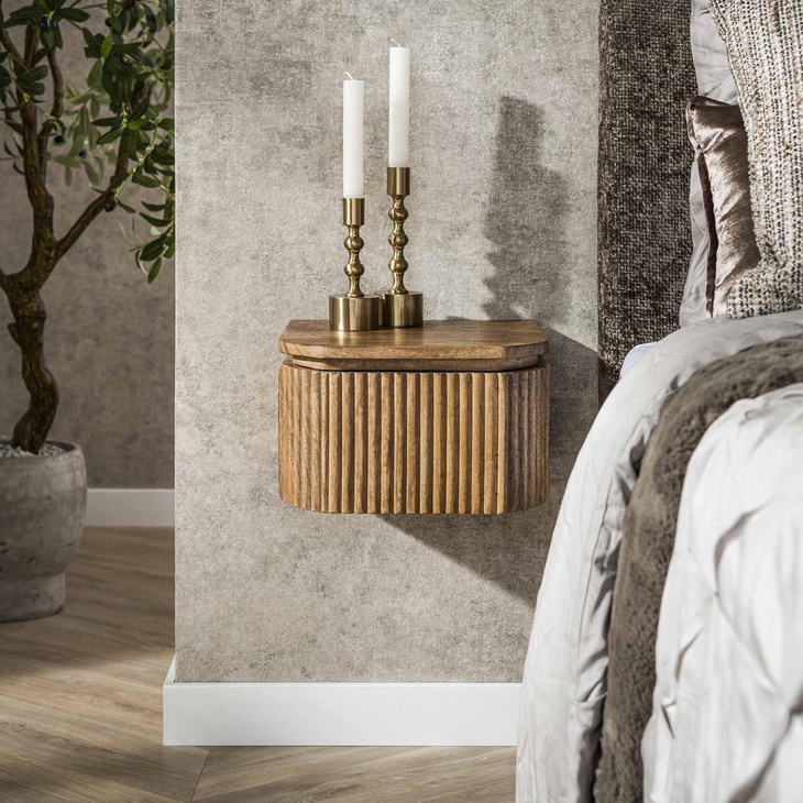 RINGO-Living Nachttisch Flynn aus Mangoholz in Natur