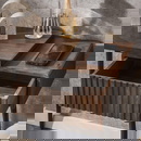 RINGO-Living Nachttisch Hajo aus Akazienholz in Natur-dunkel links