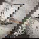 RINGO-Living Wandregal Hajo aus Akazienholz in Natur-dunkel