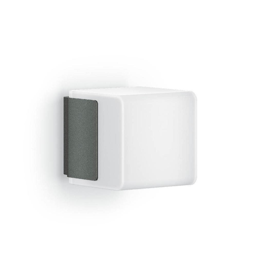 Steinel Cubo L835 Aussenwandleuchte, Wandleuchte außen, Aussendeckenleuchte Hauseingang Garten Terrasse LED IP44 modern Anthrazit Weiß Kunststoff