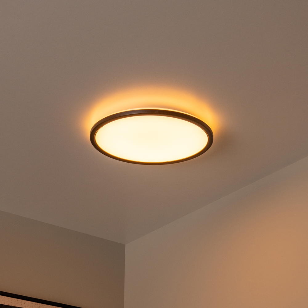 Lucide CASTOR Deckenlampe & Deckenbeleuchtung, Deckenlampe & Deckenlicht Wohnzimmer Schlafzimmer Flur LED modern Schwarz Weiß Kunststoff 1-flammig