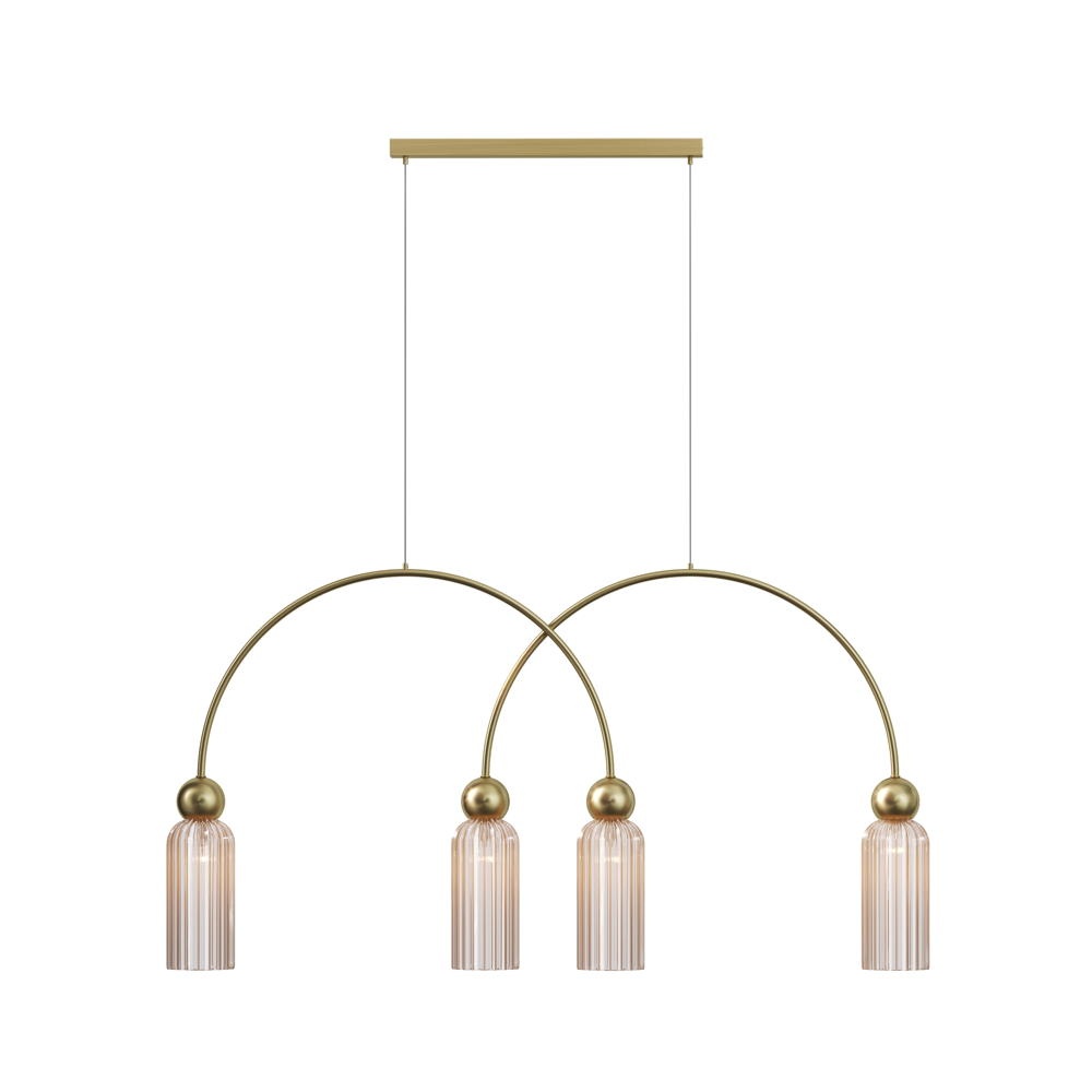 Maytoni Antic Hänge- & Pendellampe & Hängeleuchte Wohnzimmer Esszimmer modern Gold Metall E14 4-flammig