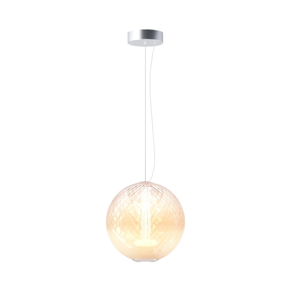 Maytoni Bruma Hänge- & Pendellampe & Hängeleuchte Wohnzimmer Esszimmer LED modern Chrom Metall 1-flammig