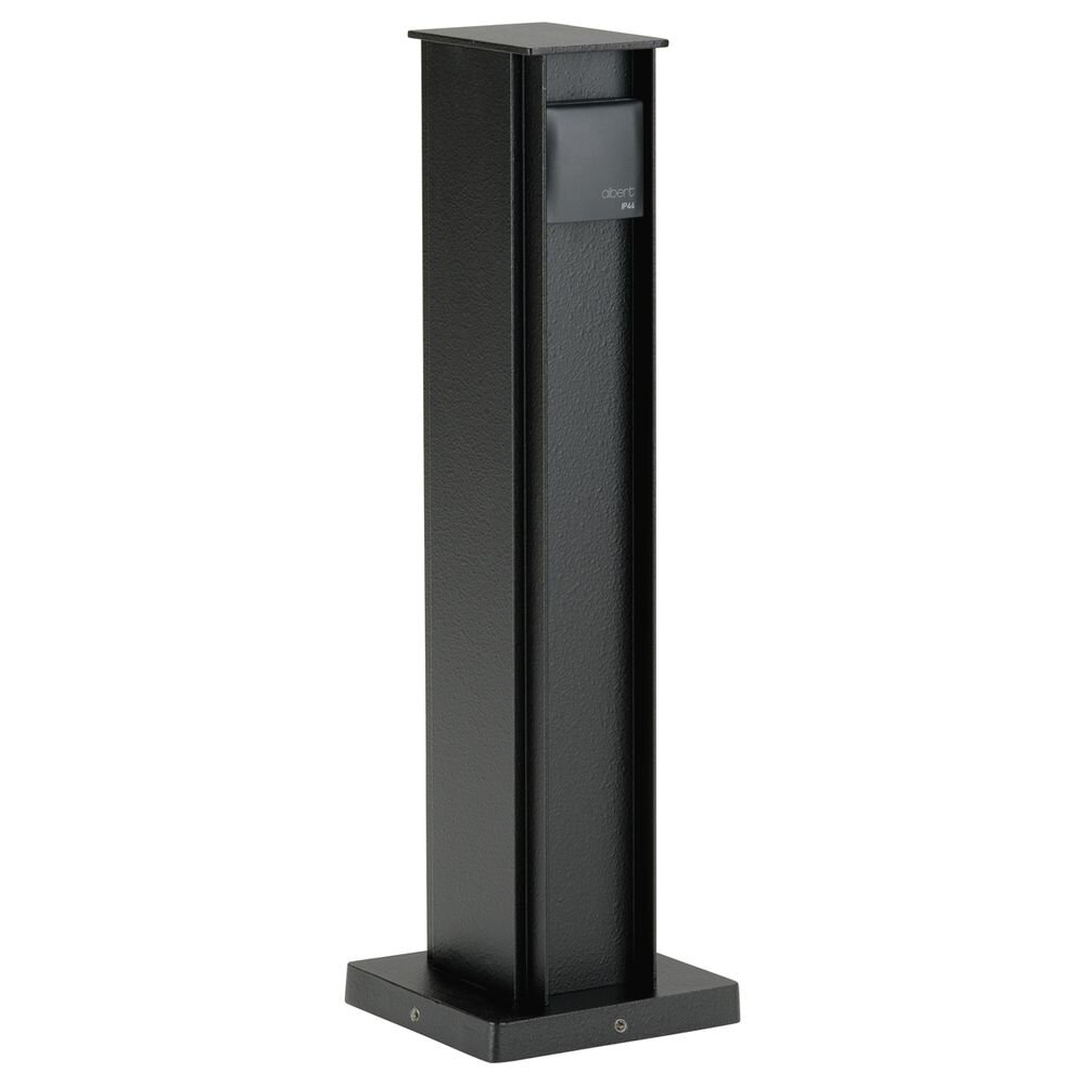 Steckdosenssäule A-92441, 2-fach, schwarz, Aluguss, IP44, 500x80x120mm